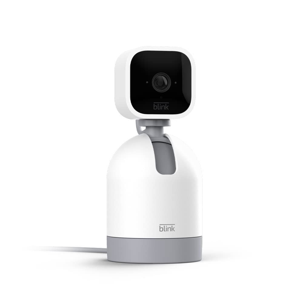 Provides a clean, catalog-style view of the Blink security camera with its mounting base, allowing shoppers to see the product design and form factor clearly without distractions.