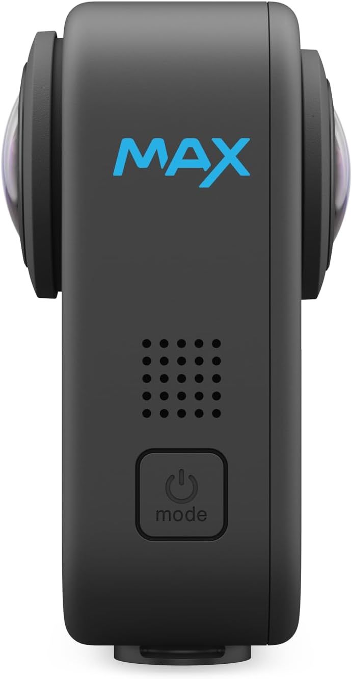 Provides a clean, catalog-style view of the action camera on a white background with no distractions, allowing shoppers to see the product's physical design, branding, and key features like the dual…