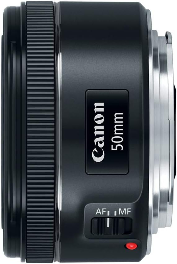 Provides a clean, catalog-style view of the Canon 50mm camera lens on a white background with no text overlays or design elements, allowing shoppers to see the product clearly.