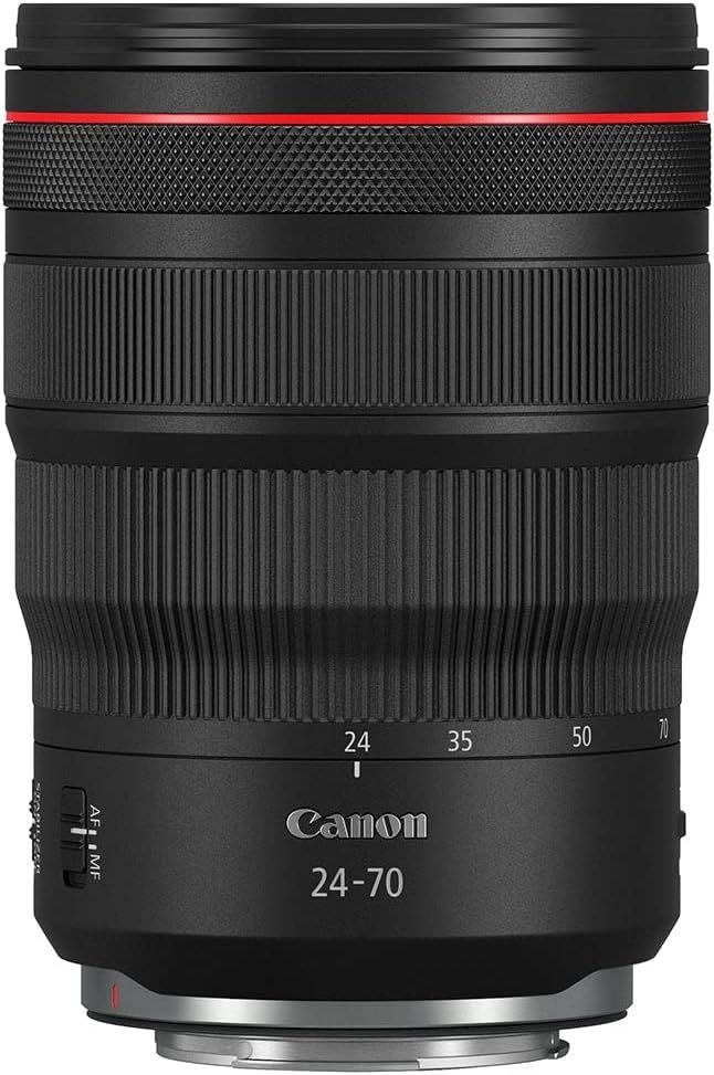 Provides a clean, catalog-style view of the Canon 24-70mm camera lens on a white background, allowing shoppers to see the product clearly without distractions.