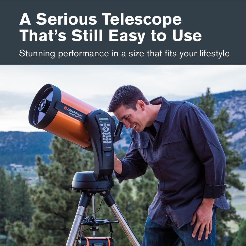 Communicates that this telescope delivers serious, high-quality performance while remaining user-friendly and portable enough to fit into everyday life.