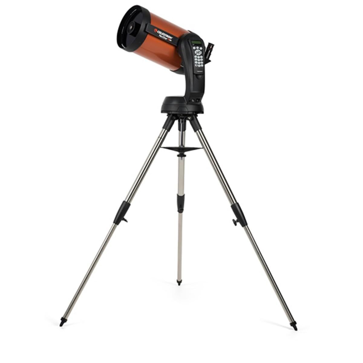 Provides a clean, catalog-style view of the telescope with tripod on a white background, allowing shoppers to see the complete product setup without distractions.