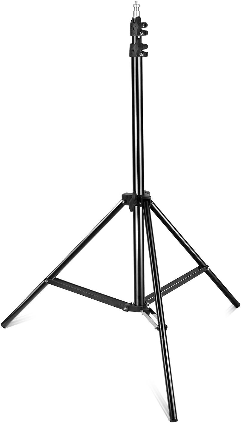 Provides a clean, catalog-style view of the light stand on a white background with no distractions, allowing shoppers to see the product clearly.