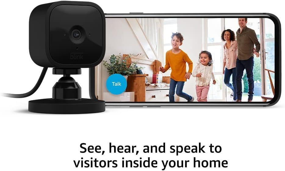 Communicates that the security camera enables real-time audio and video communication with visitors at your door, providing convenience and security for homeowners.