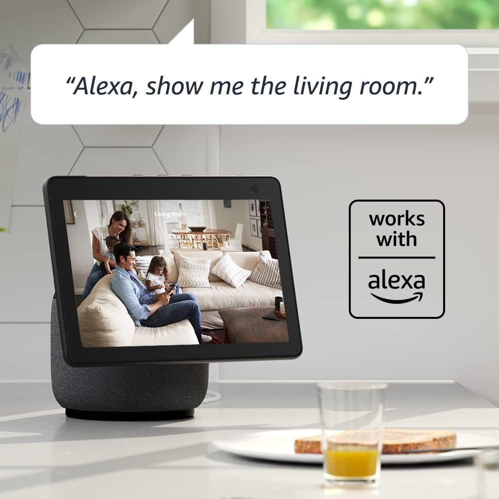 Demonstrates that the product is compatible with Alexa voice control, reassuring shoppers that it integrates seamlessly with their smart home ecosystem. Highlights the product's voice control…