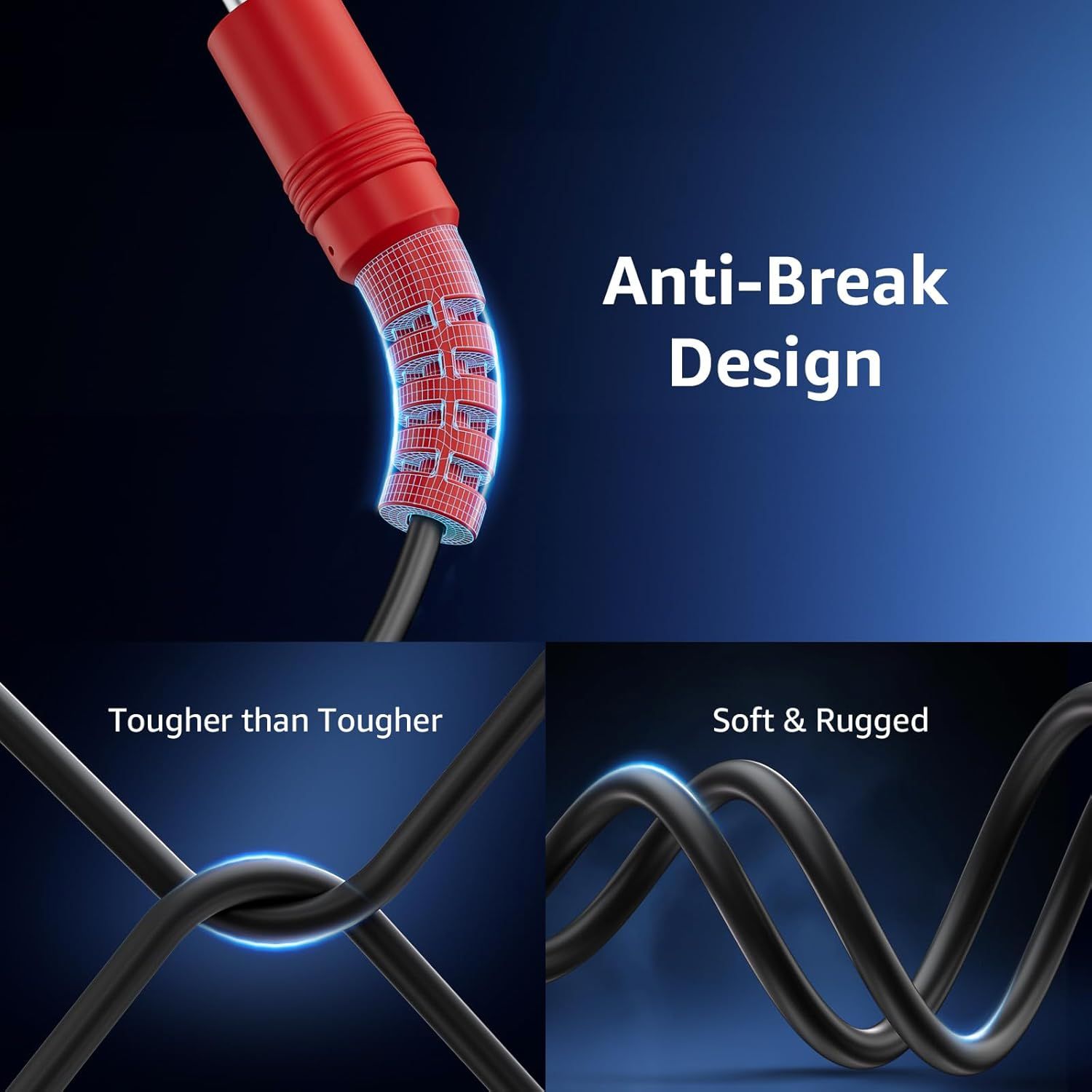 Highlights the product's internal reinforced structure and anti-break design to reassure shoppers of its durability and resistance to damage. Communicates multiple durability benefits through…