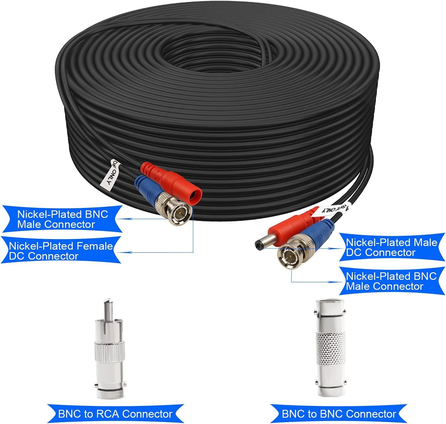 This image breaks down the cable's physical components and connector types, helping shoppers understand the technical specifications and compatibility of each connection point.