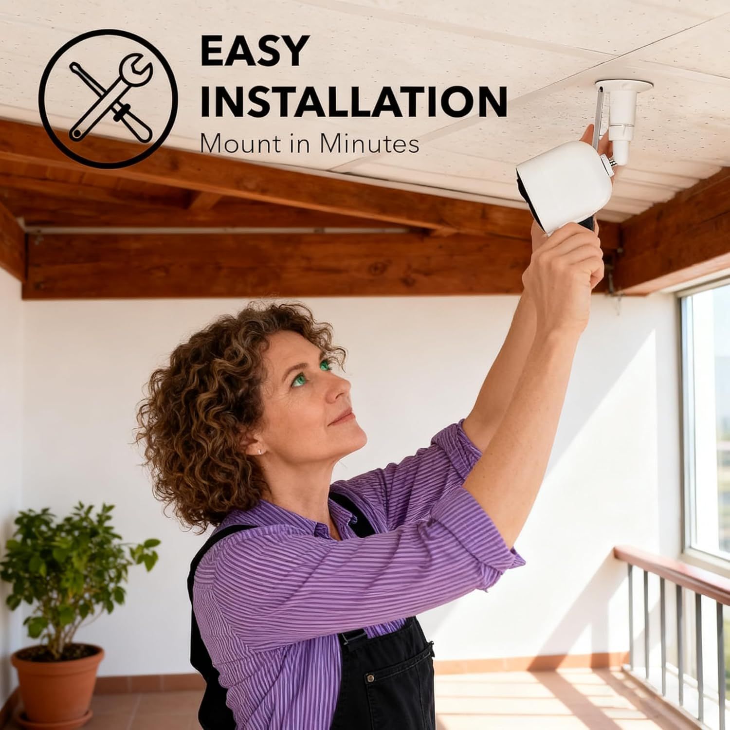 Demonstrates that the product can be installed quickly and easily by the customer, reducing installation concerns and emphasizing convenience. Communicates the key benefit of simple, fast…