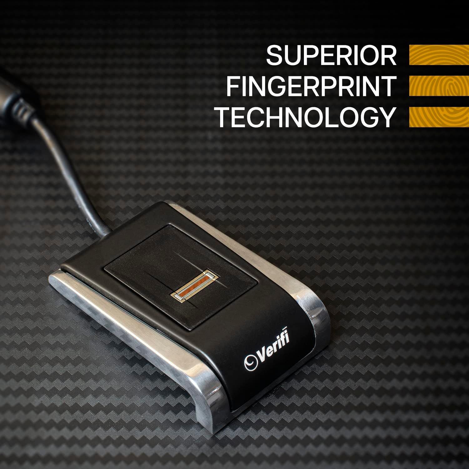 Highlights the advanced fingerprint scanning technology to reassure shoppers of secure, reliable biometric authentication.