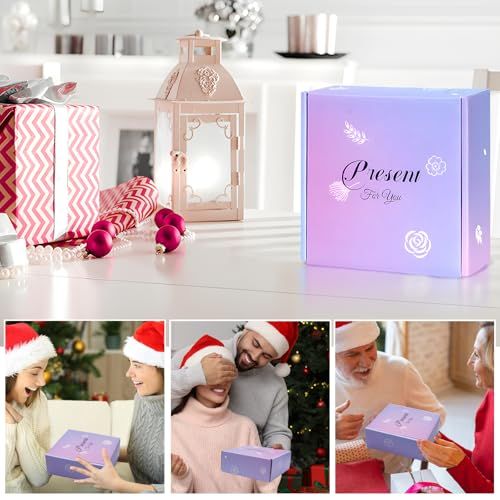 Positions the product as a perfect gift for the holiday season, showing it in festive contexts with gift wrapping and family gift-giving moments to drive seasonal purchase intent.