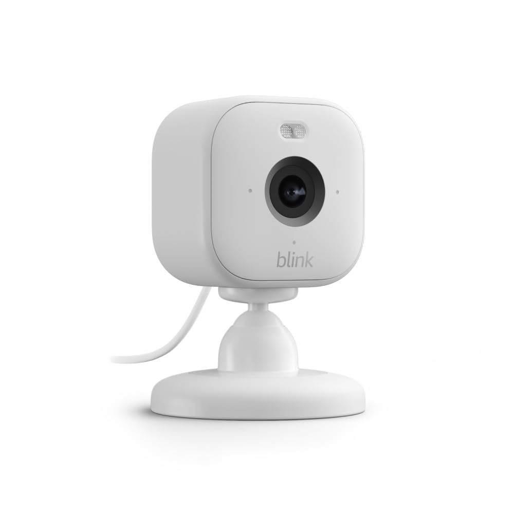 Provides a clean, catalog-style view of the Blink security camera to show the product's design, form factor, and physical appearance without distractions.