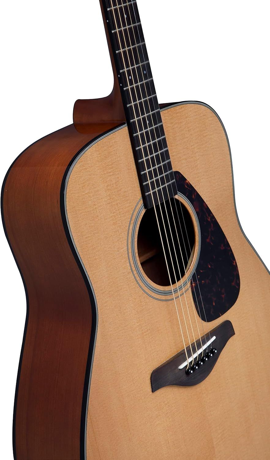 Provides a clear, distraction-free view of the acoustic guitar to help shoppers see the product details and craftsmanship.