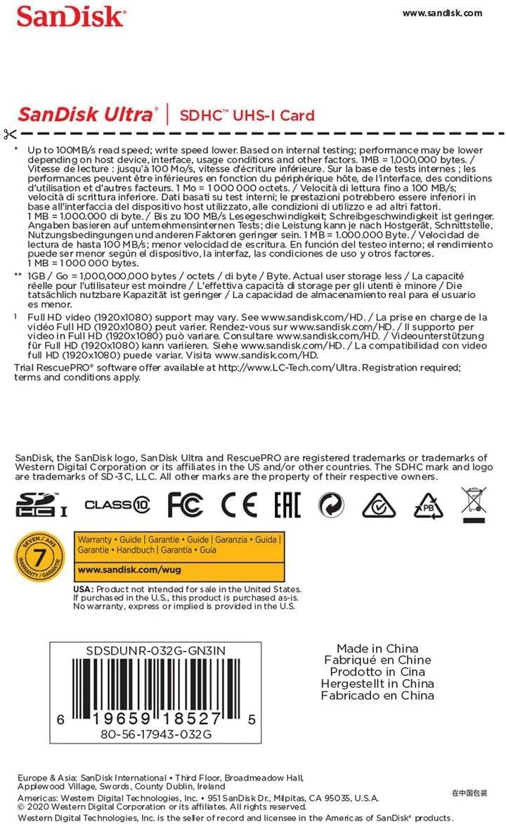 This is the back of the product packaging, providing brand identity, technical specifications, warranty details, certifications, and legal information to inform and reassure the customer about the…