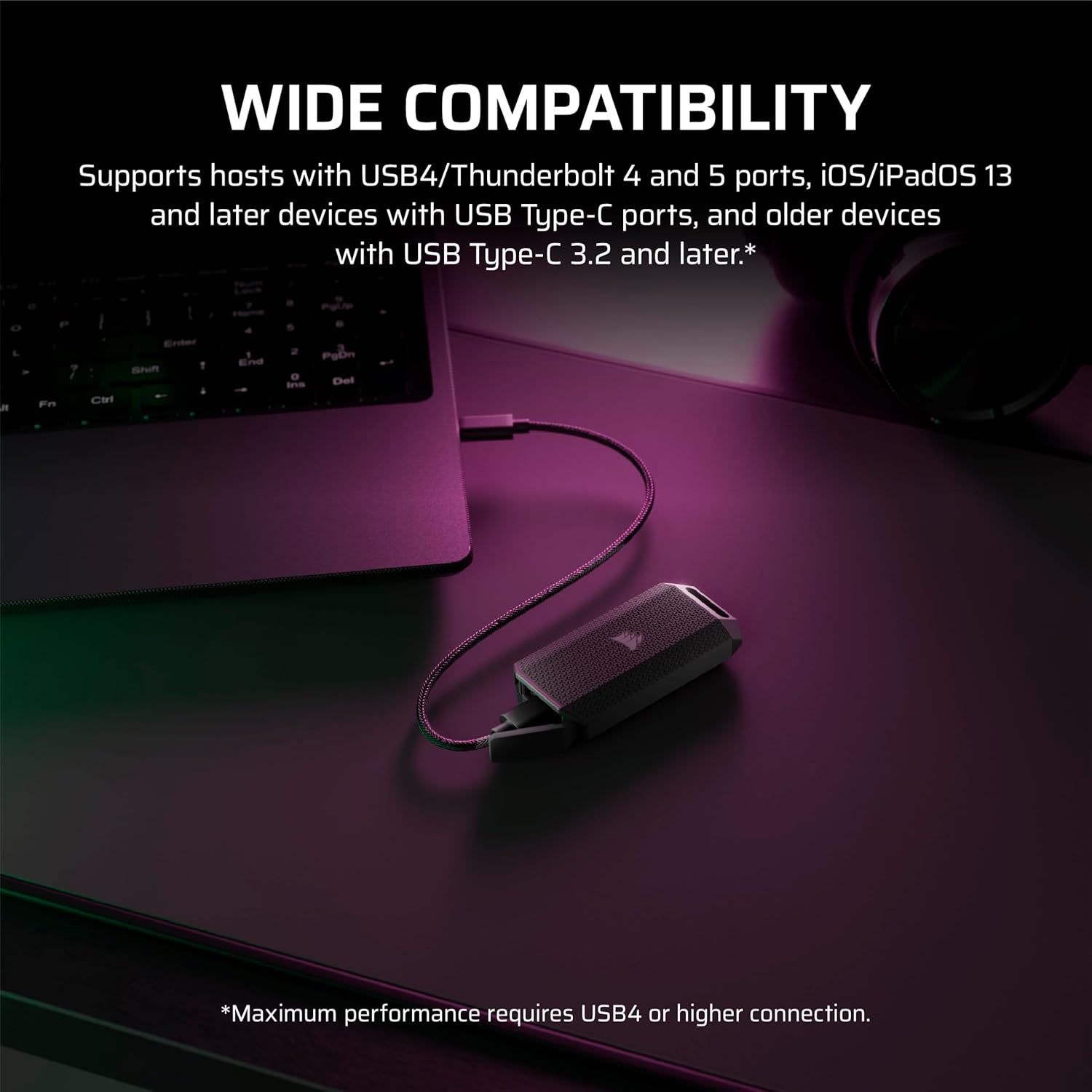 Demonstrates the product's broad compatibility across multiple device types, ports, and operating systems to reassure shoppers it will work with their existing hardware.