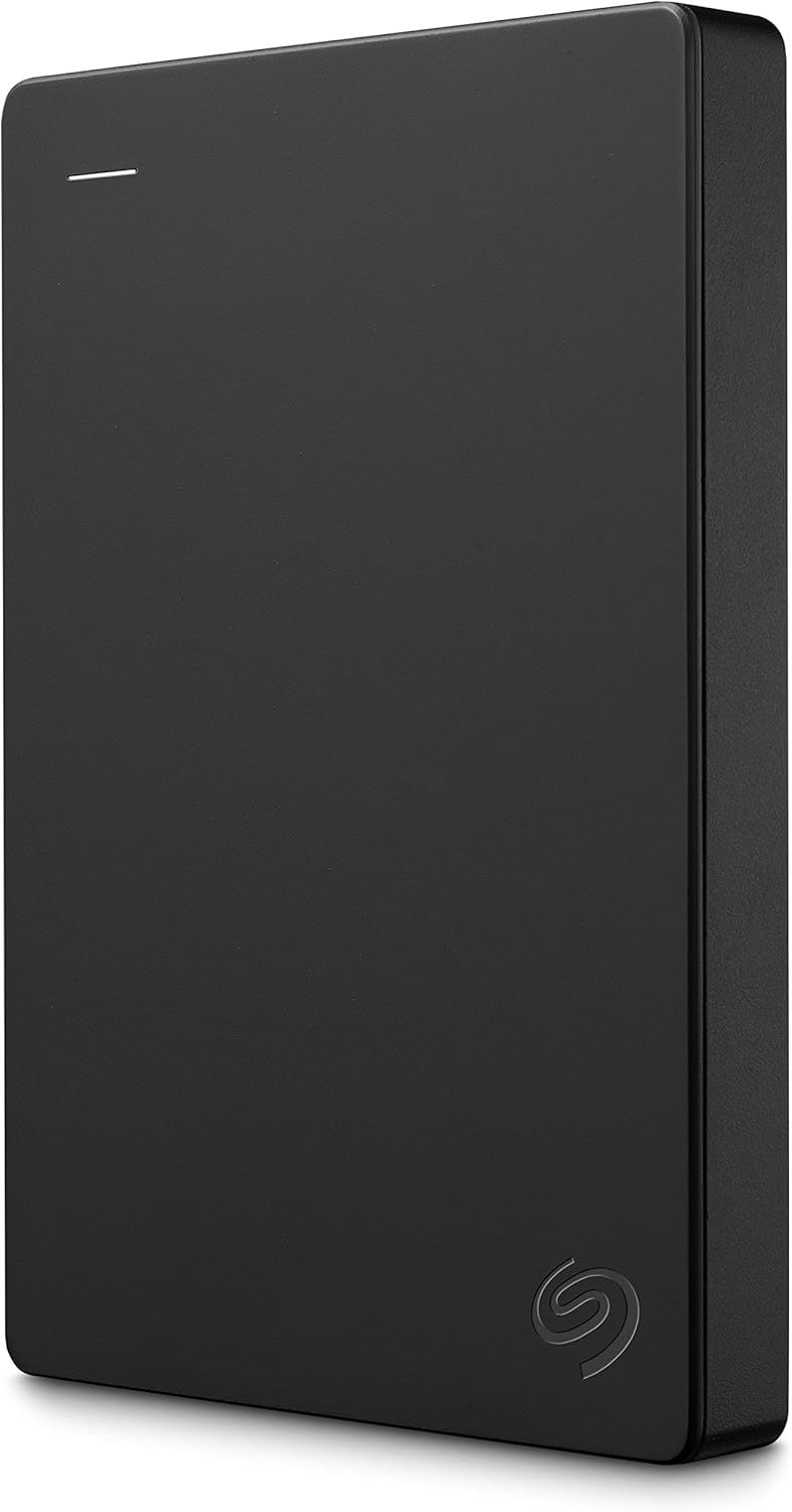 Provides a clear, unobstructed view of the external hard drive on a white background for catalog-style presentation.