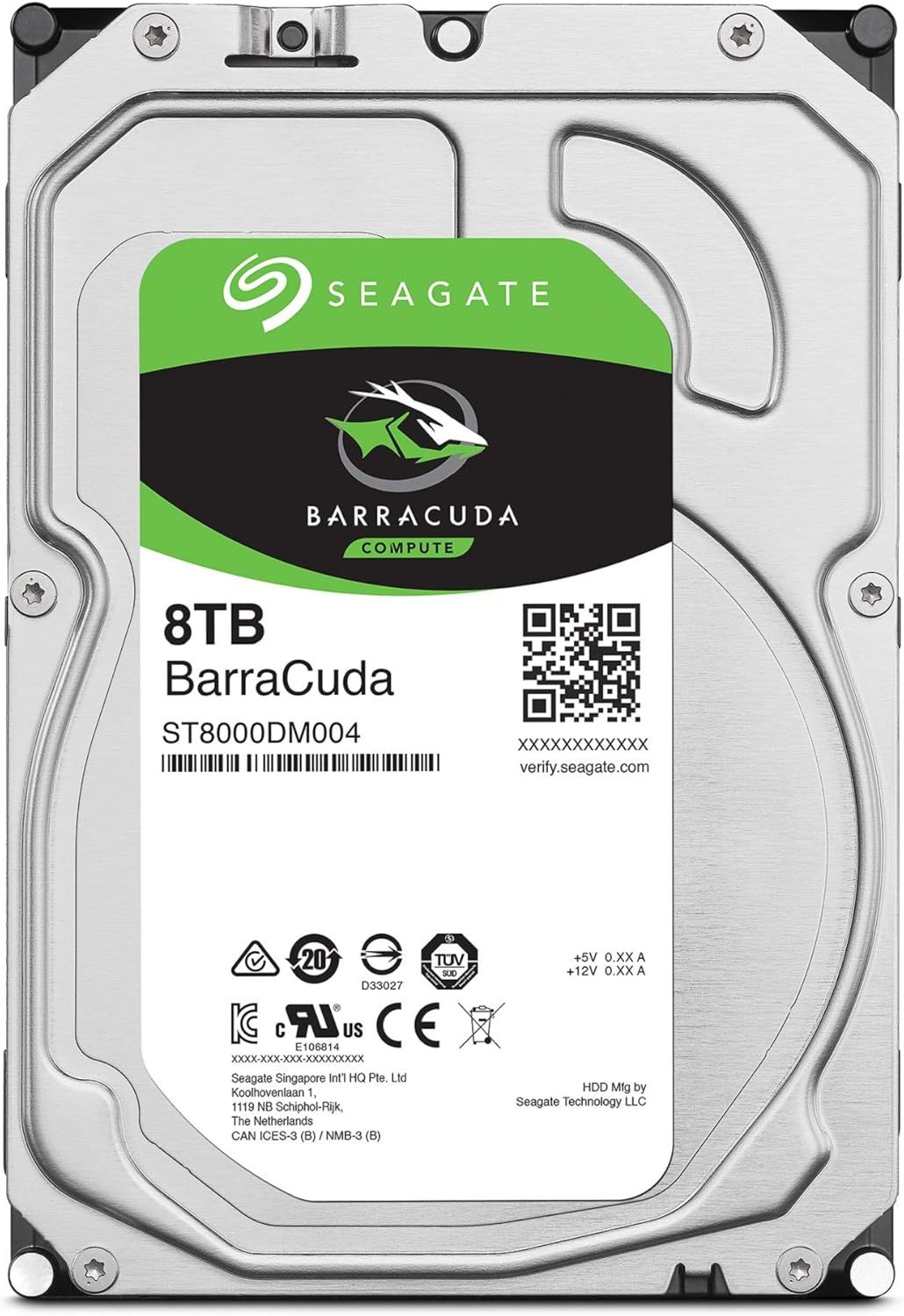 Displays the physical product (hard drive) in a clean, catalog-style format to show shoppers exactly what they will receive, including branding, capacity, and model information.
