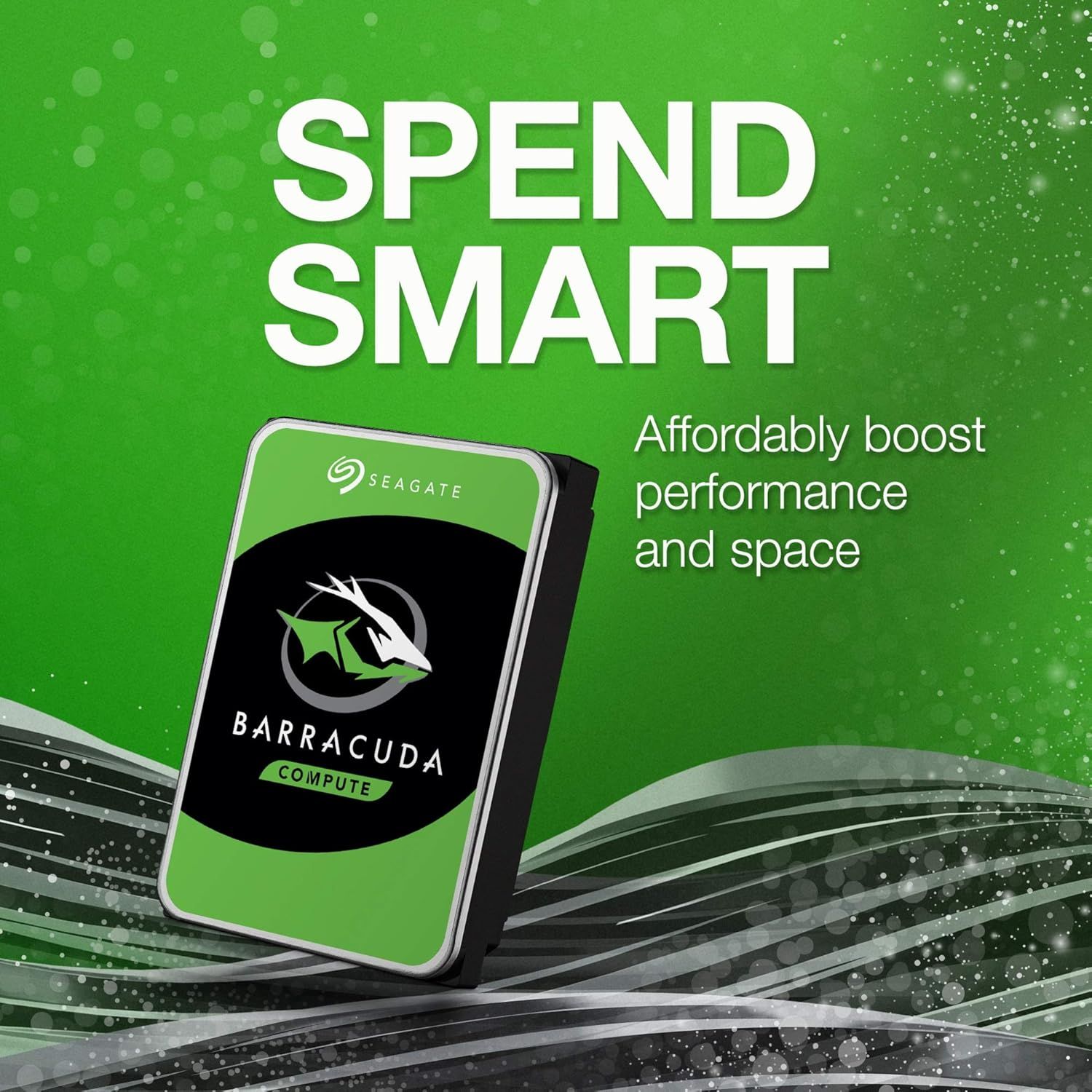 Communicates the value proposition of the Seagate Barracuda hard drive, emphasizing that it offers an affordable way to boost both performance and storage space.