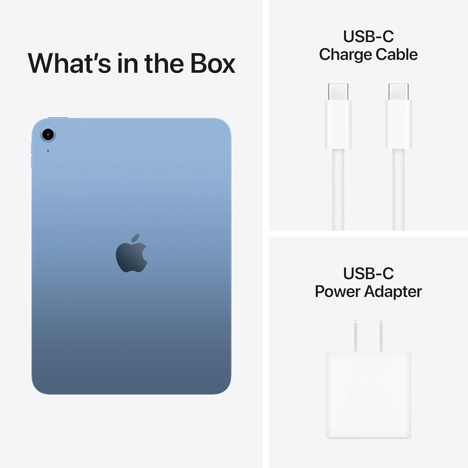 Shows the customer everything included in the box with their tablet purchase, providing clarity on what accessories come with the product.