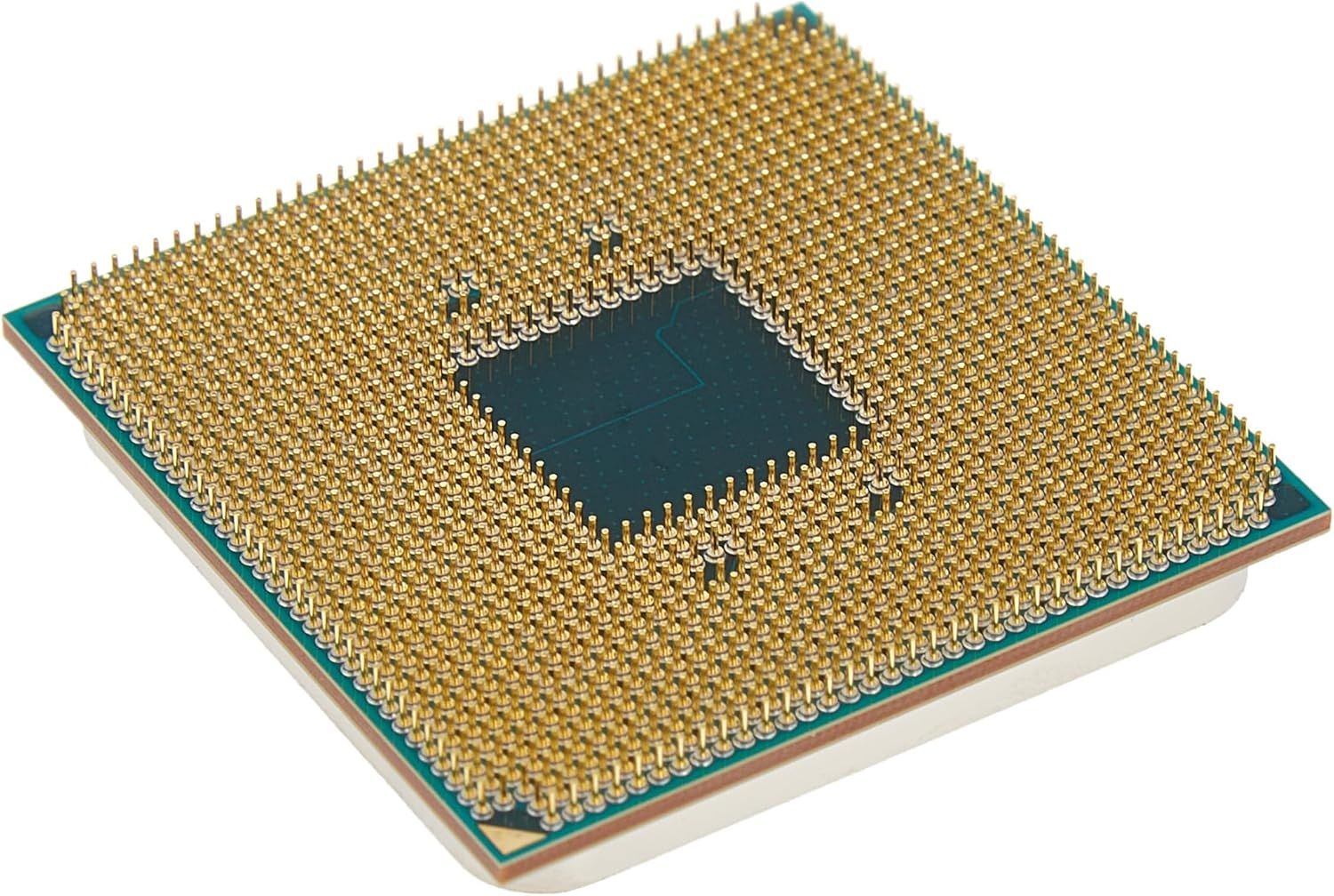 Provides a clear, unobstructed view of the computer processor chip showing its physical construction with gold pins and circuit board, allowing shoppers to see exactly what the product looks like.