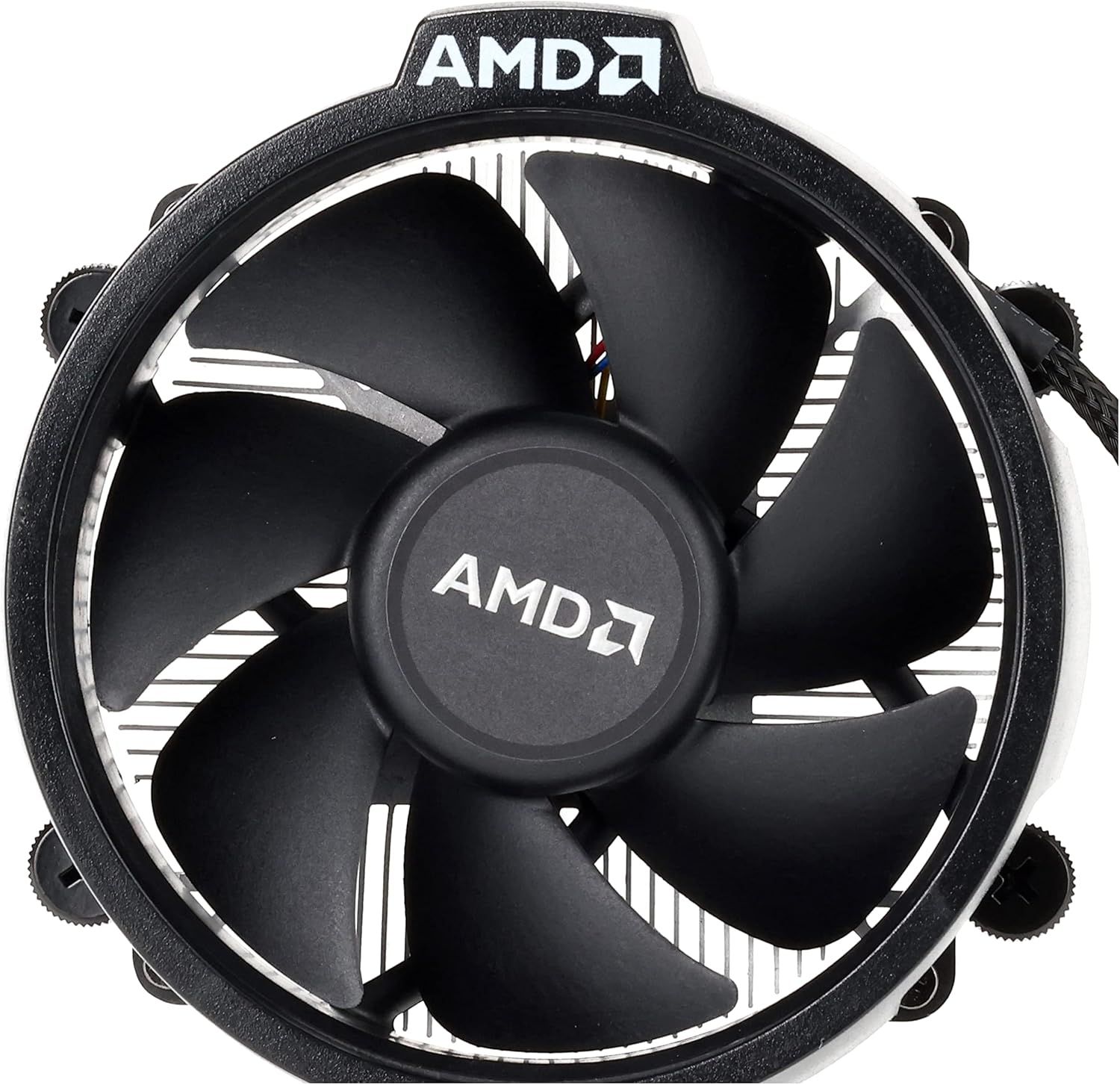 Displays the AMD CPU cooler in a clean, catalog-style format on a white background to show the product clearly without distractions.