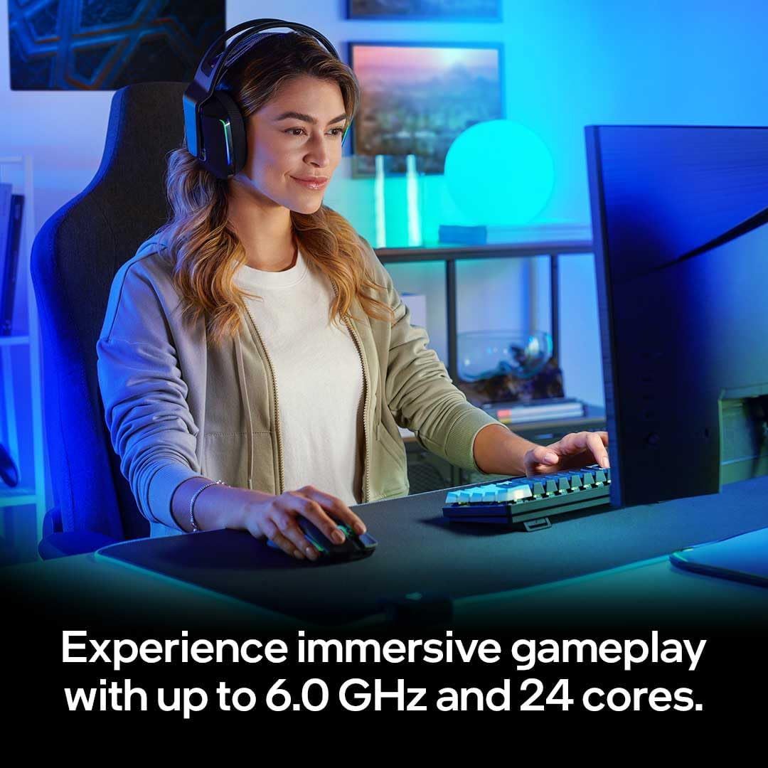 Highlights the product's powerful processing performance with specific technical specifications to communicate superior gaming capability and speed. Communicates the benefit of immersive gaming…