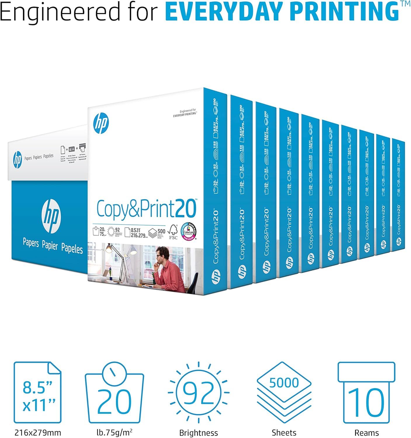 Communicates the large quantity and value of the paper bundle, showing shoppers exactly what they receive when purchasing this bulk pack. Highlights multiple key specifications of the paper product…