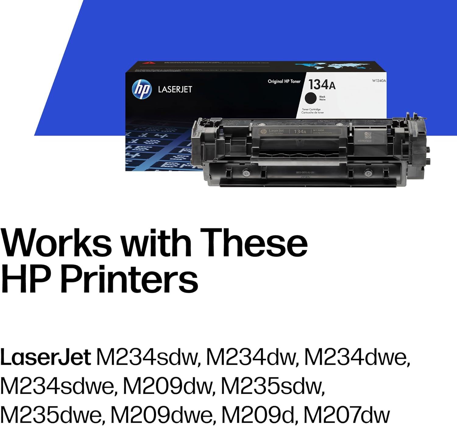Shows which HP LaserJet printer models the toner cartridge is compatible with, helping shoppers confirm the product will work with their specific printer.