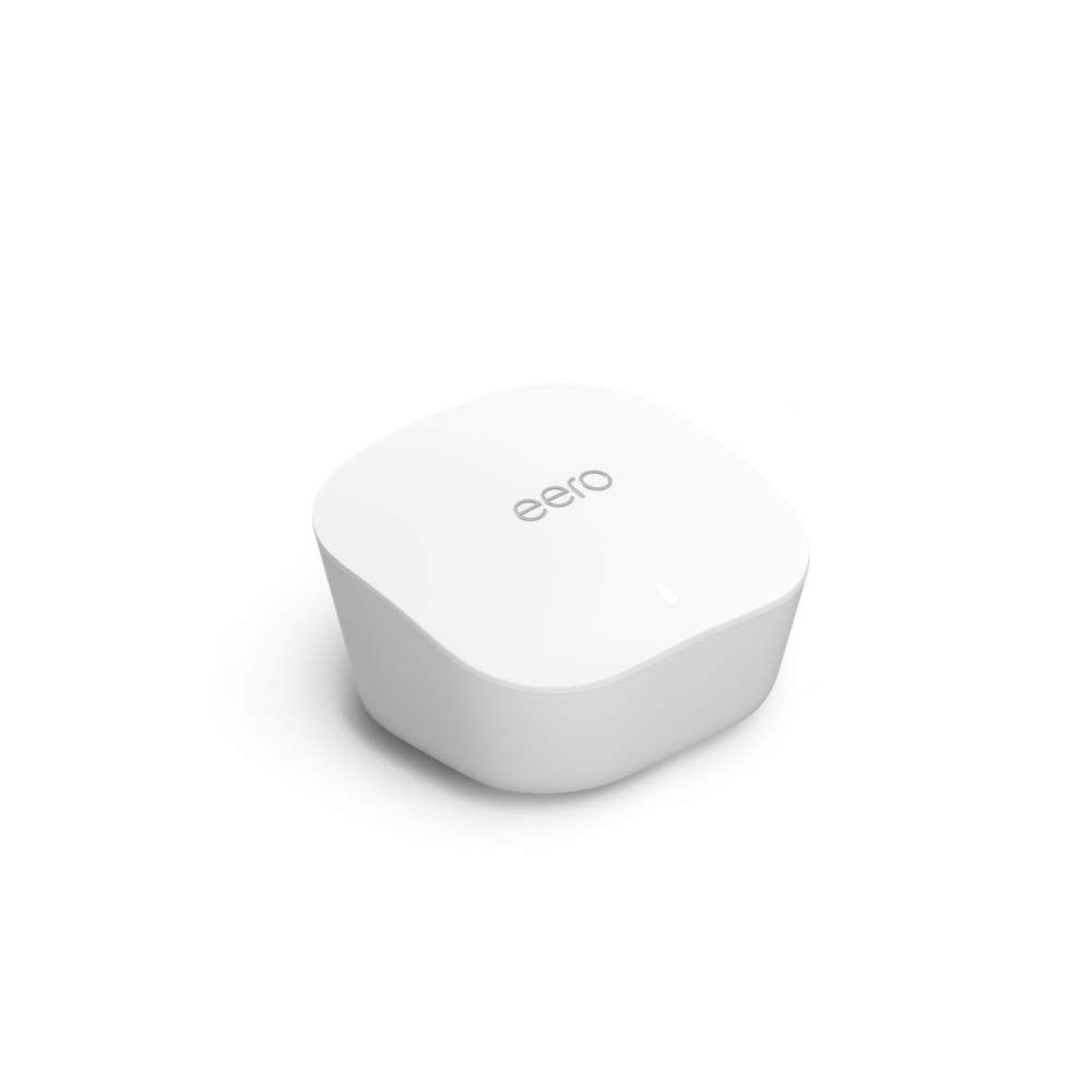Provides a clean, professional catalog-style view of the eero device on a white background with no distractions, allowing shoppers to see the product clearly.