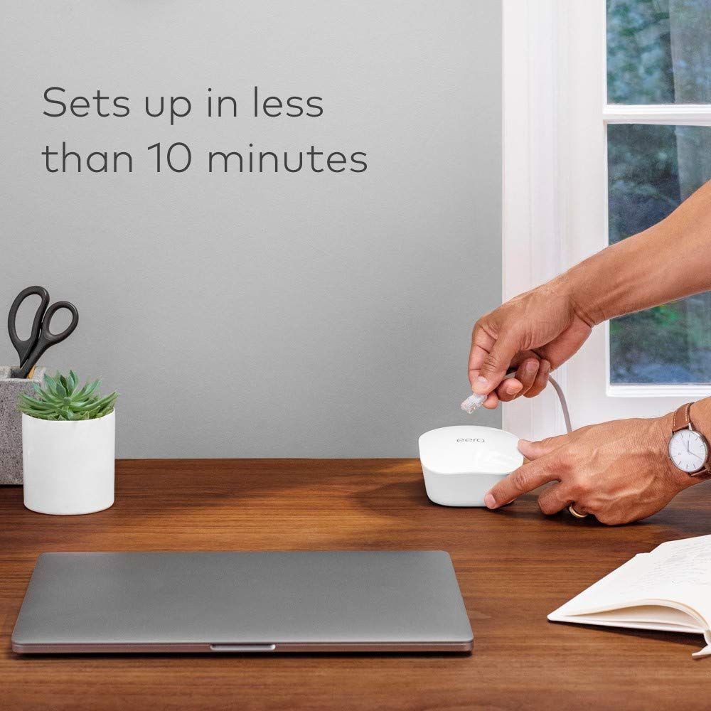 Demonstrates the ease and speed of setting up the product, reassuring shoppers that installation takes less than 10 minutes. Communicates the key benefit of fast, hassle-free setup to appeal to…