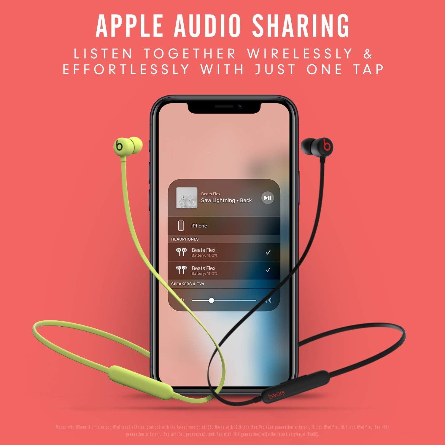 Demonstrates how to use Apple Audio Sharing to wirelessly connect and listen together with multiple Beats headphones using just one tap on an iPhone. Highlights the convenience and ease of sharing…