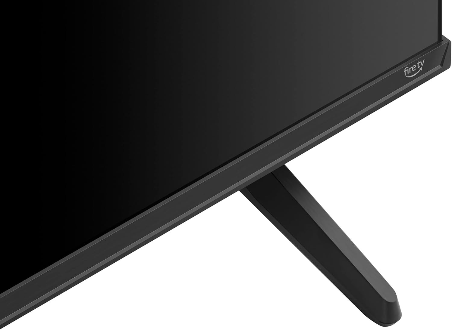 Provides a clean, catalog-style view of the Fire TV on a white background, showing the product's physical design and stand configuration without distractions.