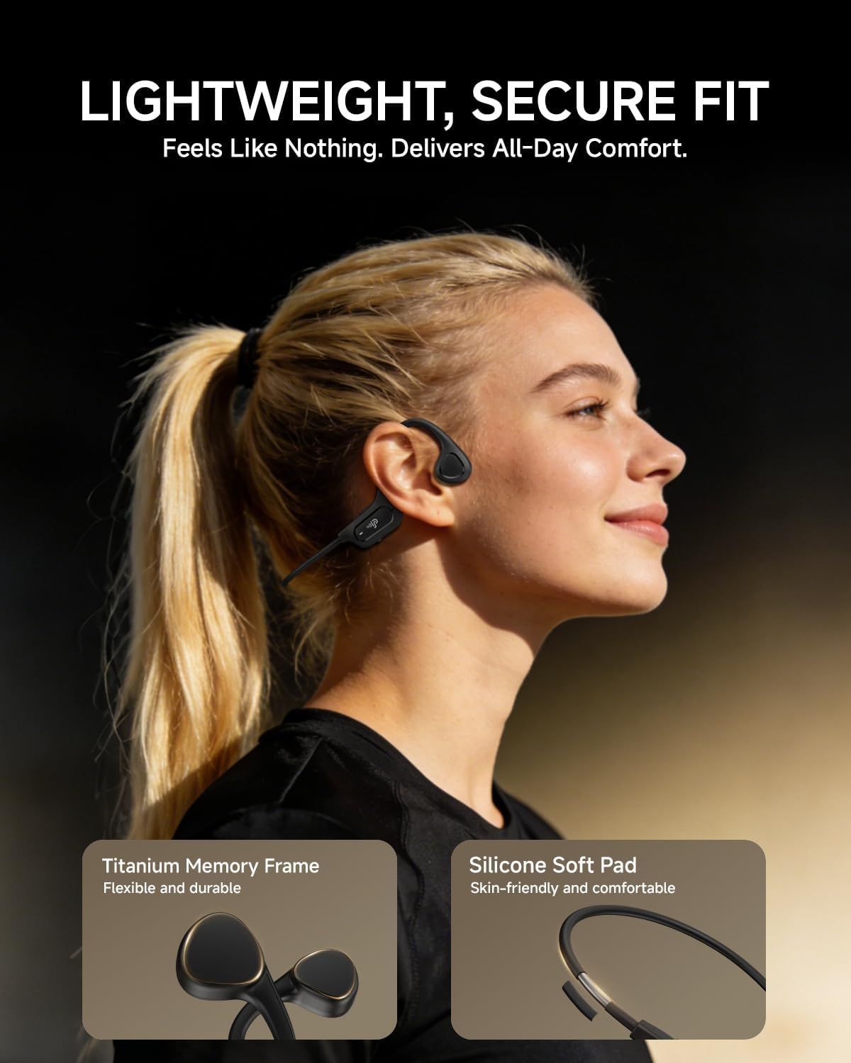Highlights the physical components and materials of the headphones to communicate durability, flexibility, and comfort through labeled callouts of key structural parts. Communicates multiple selling…