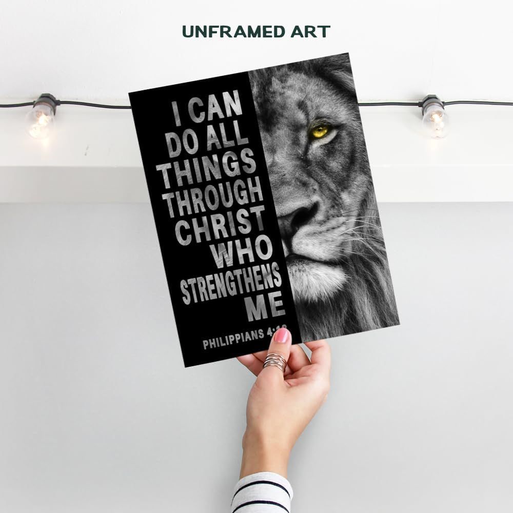 Communicates an inspirational and faith-based message of strength and resilience to emotionally connect with shoppers seeking motivational decor.