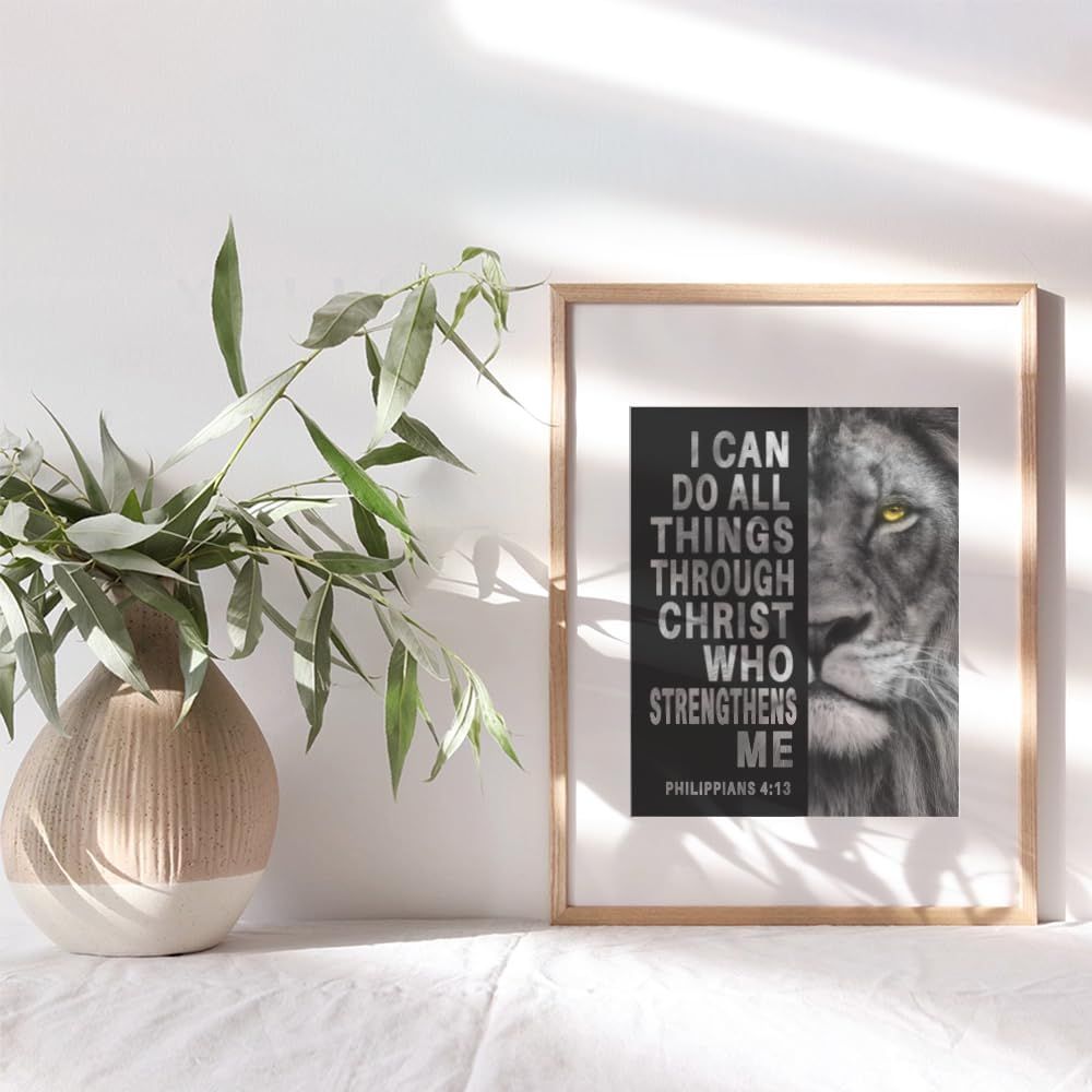 Shows the framed product in a real-world home setting to help shoppers visualize how it would look in their own space.