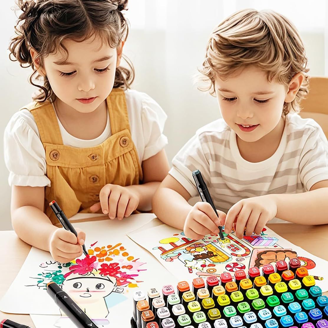 Demonstrates the product being used by children in a natural, engaging setting to help shoppers visualize the product in everyday use and appeal to parents.