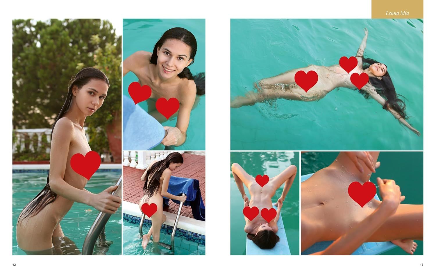Displays user-generated content showing real customers using the product in pool and water settings to build authenticity and social proof.