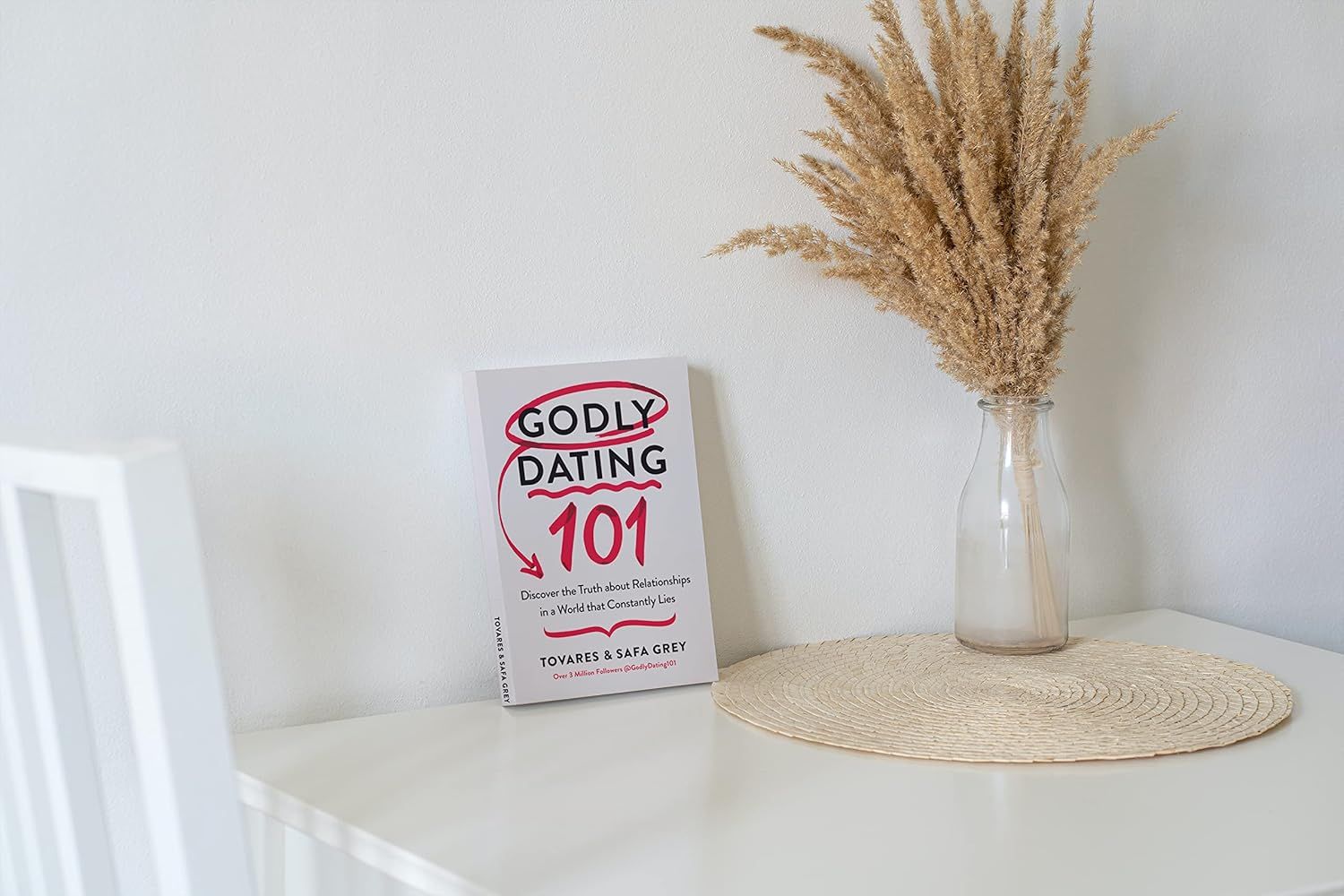 Presents the product in a real-world home setting to help shoppers visualize the book as part of their lifestyle and living space.