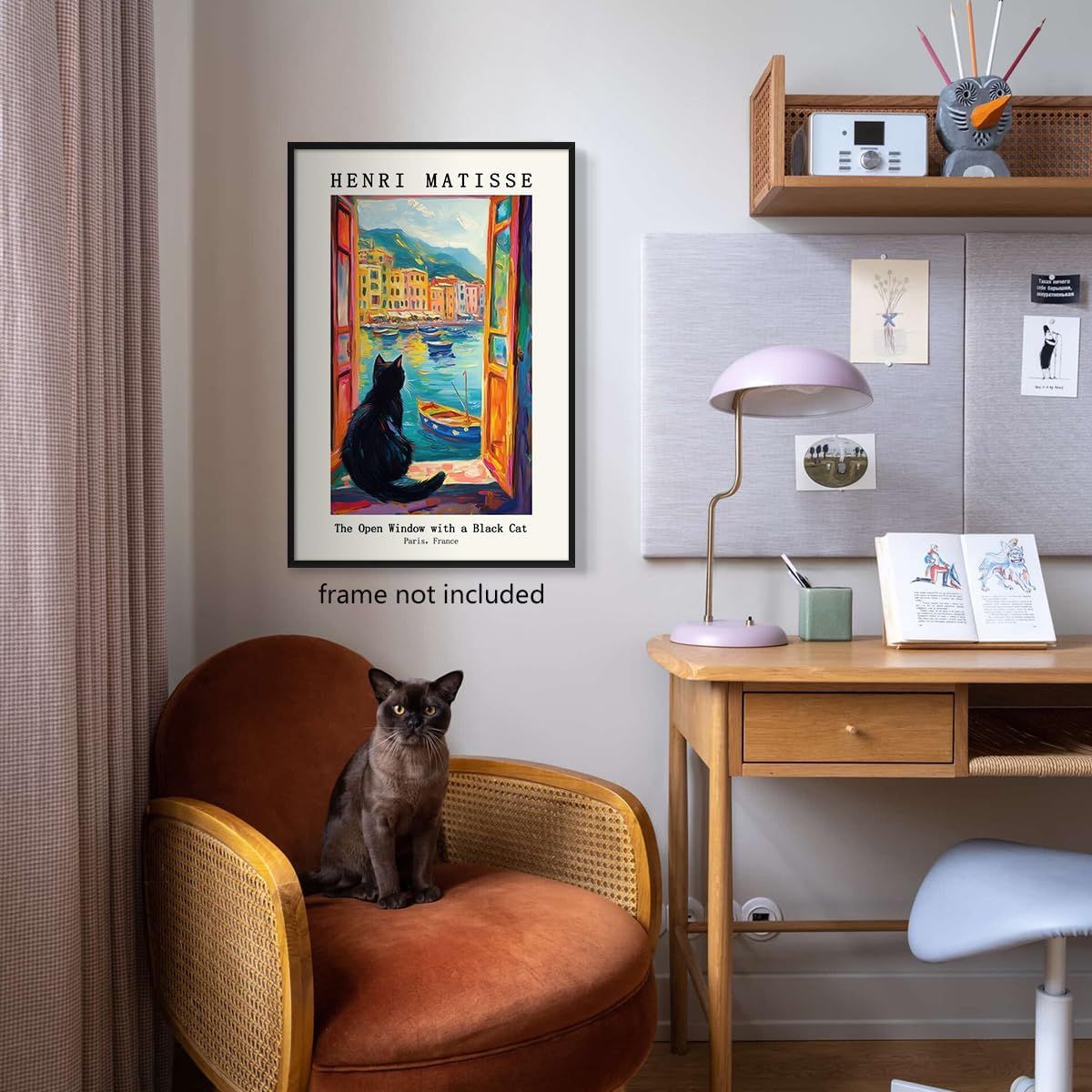 Demonstrates how the art print looks when displayed in a real home environment, helping shoppers visualize the product in their own living space.