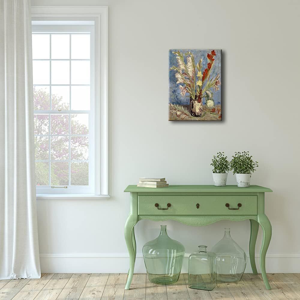 Demonstrates how the artwork looks when displayed in a real home setting, helping shoppers visualize the product in their own space.