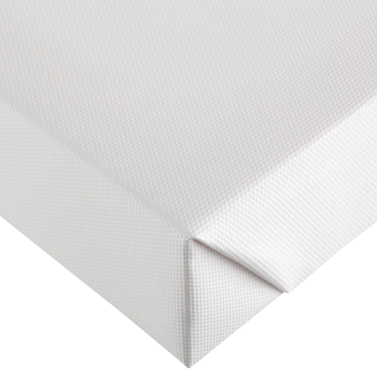 Provides a clean, catalog-style view of the mattress protector or fitted sheet on a white background, allowing shoppers to see the product's texture and fit without distractions.