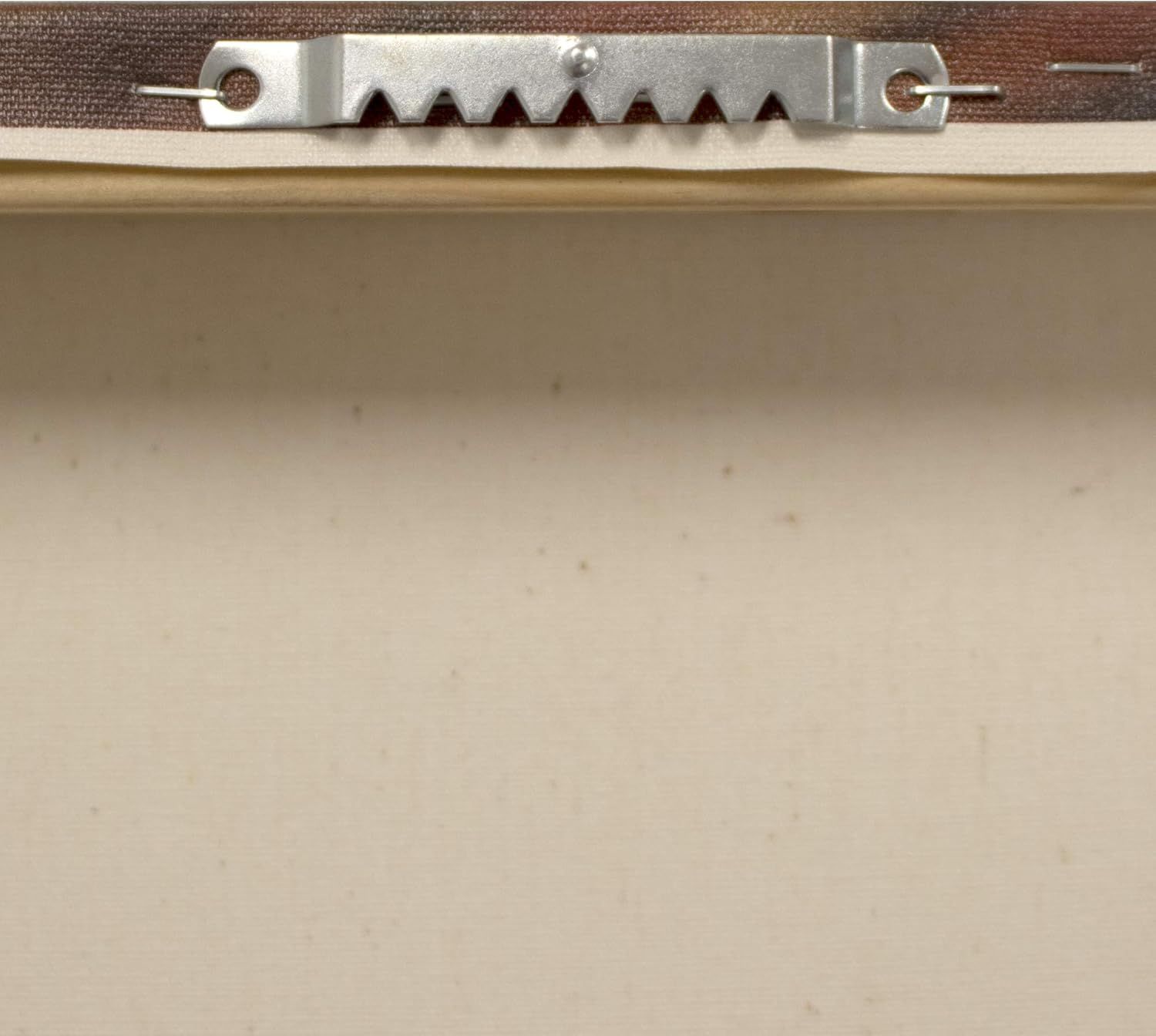 Shows the physical mounting hardware component of the product to demonstrate how it hangs securely on walls.