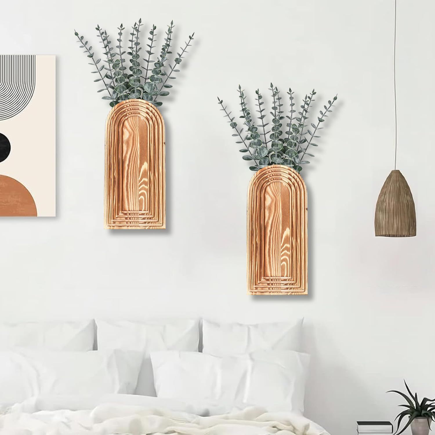 Demonstrates how the product looks when styled in a real-world bedroom environment, helping shoppers visualize the aesthetic appeal and placement in their own home.