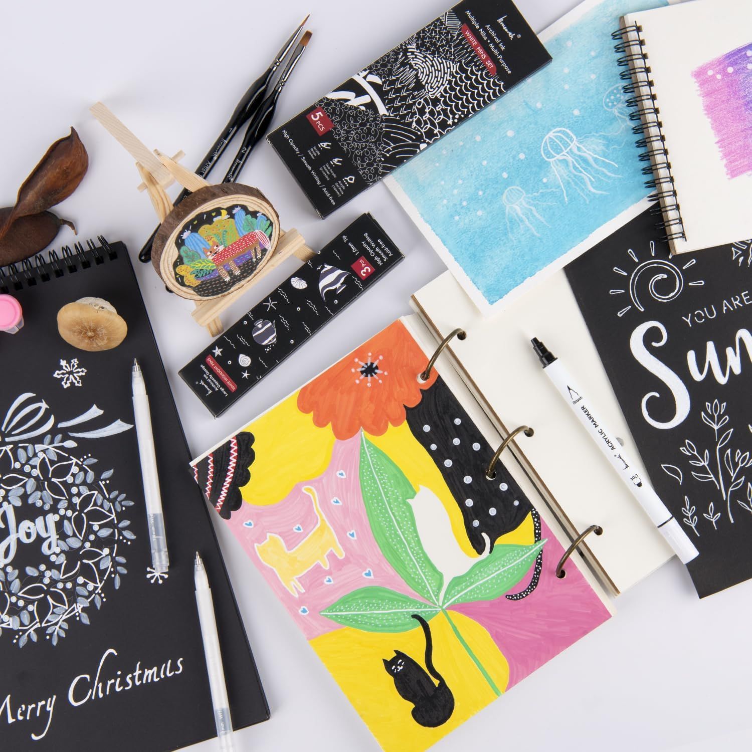 Shows everything included in the art supply bundle to help shoppers understand the full value and variety of items they will receive with their purchase.
