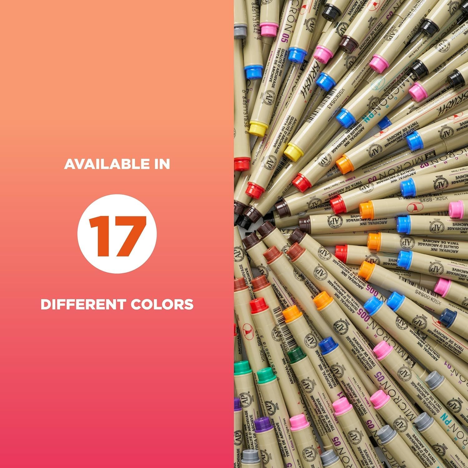 Communicates that the product is available in 17 different colors, reassuring shoppers they have a wide range of color options to choose from.