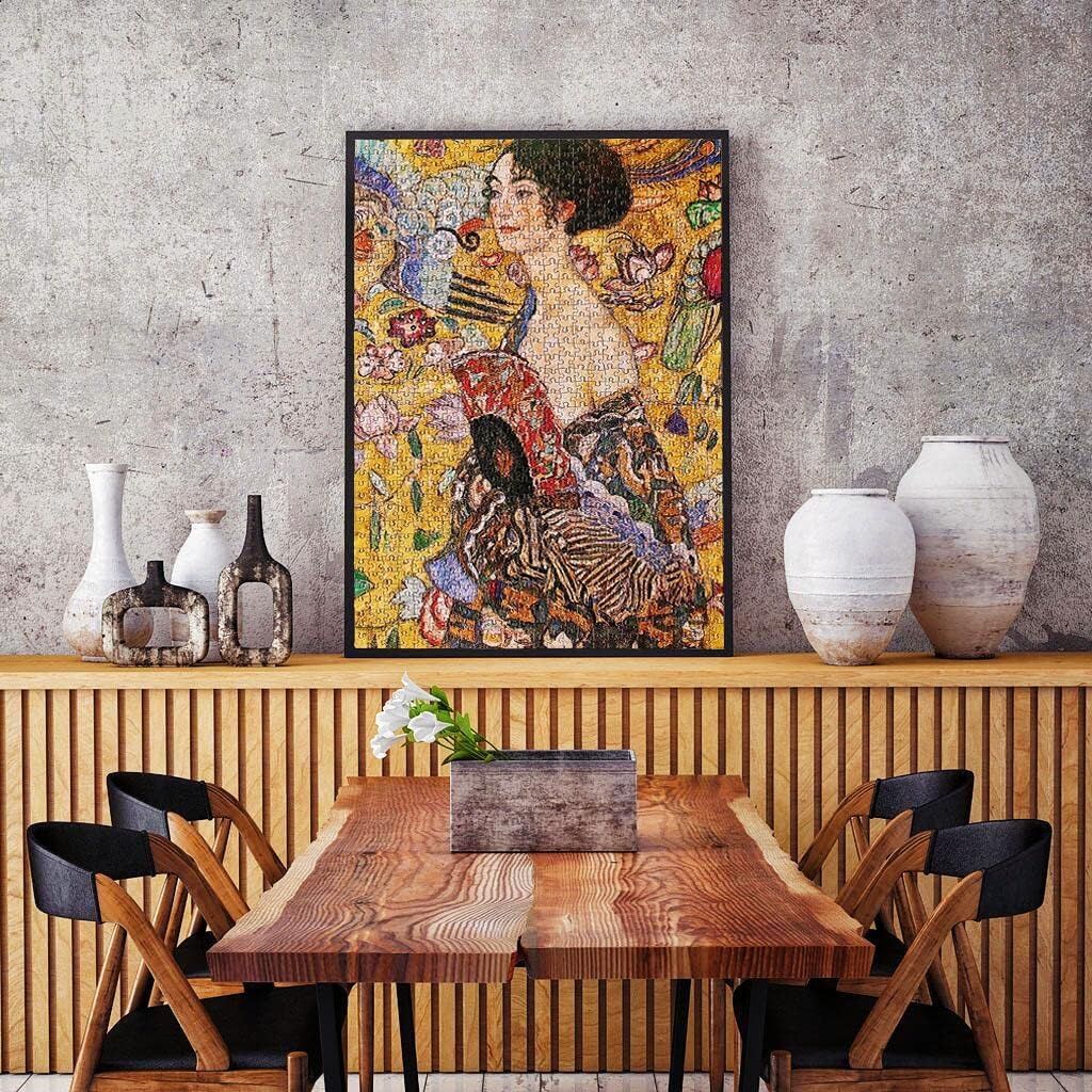 Demonstrates how the framed artwork looks when displayed in a real-world home or dining setting, helping shoppers visualize the product in their own space.
