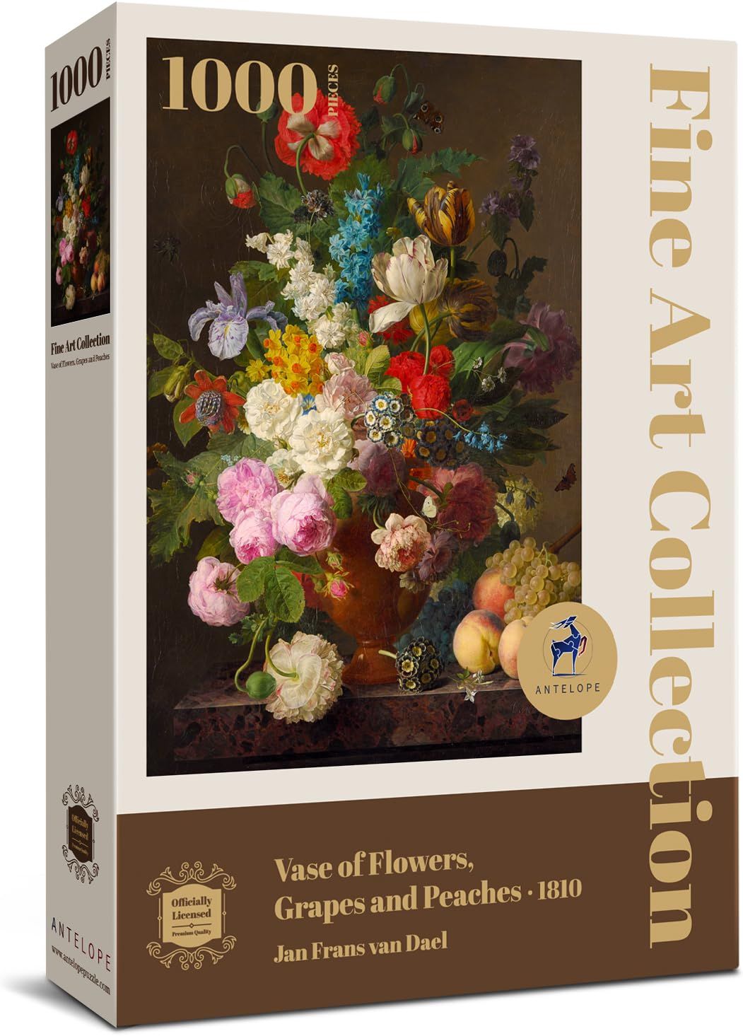 Communicates the brand identity and premium positioning of the Fine Art Collection puzzle line, emphasizing official licensing and quality to appeal to art enthusiasts and collectors.