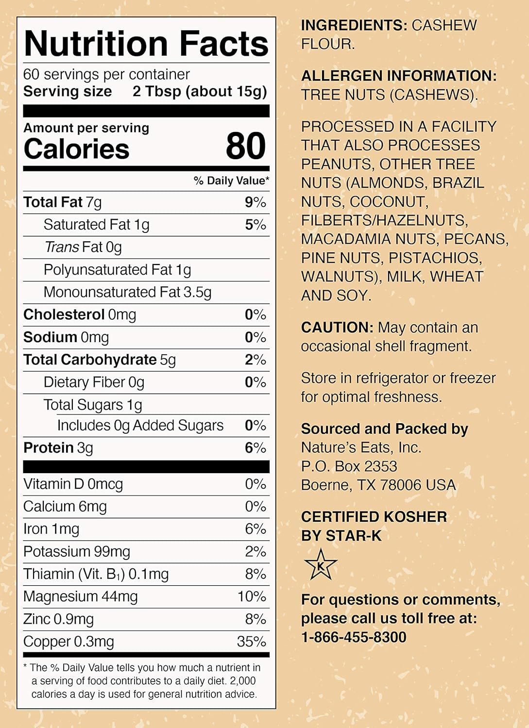 Communicates safety and dietary compliance information including kosher certification, allergen warnings, and facility processing details to help shoppers make informed purchasing decisions based on…