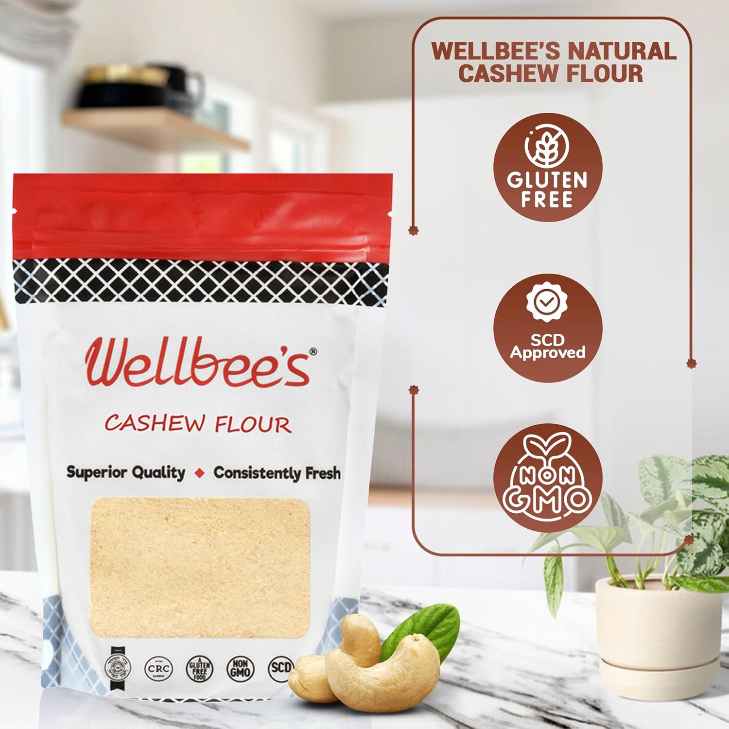 Highlights multiple health and dietary certifications to reassure shoppers that the product meets specific dietary needs and quality standards.