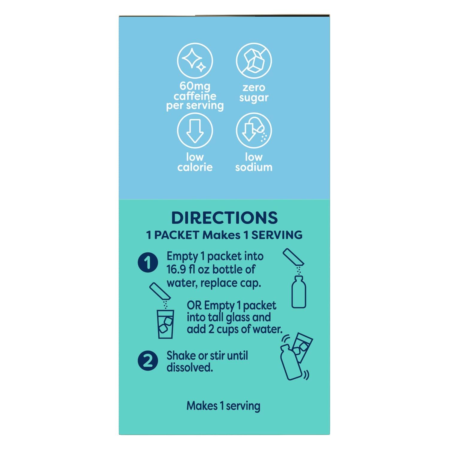Communicates multiple nutritional benefits in a segmented layout to reassure health-conscious shoppers about the product's favorable nutritional profile. Provides clear step-by-step directions on…