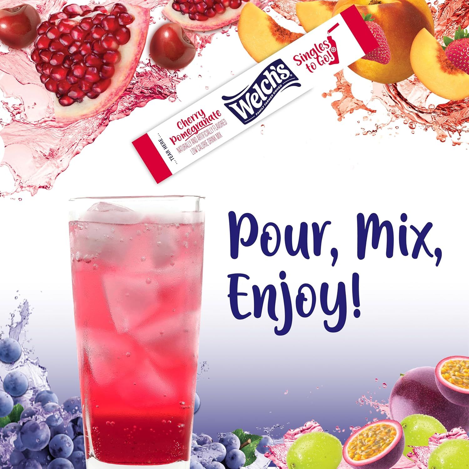 Demonstrates how simple it is to prepare the drink mix—just pour, mix, and enjoy—making it approachable and convenient for shoppers. Highlights the product's ease of use and convenience with a…